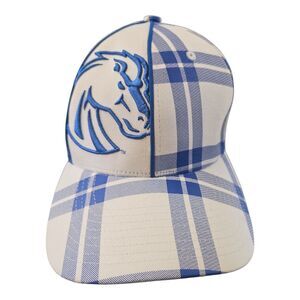 Zephyr Hat Boise State Broncos Plaid Blue & White Cap NCAA Size XL Unworn